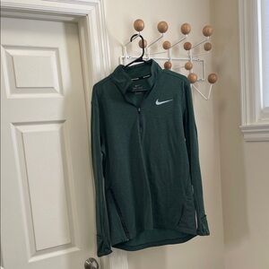 Nike - Dri-Fit Long Sleeve Pullover Athletic Shirt - Green - L